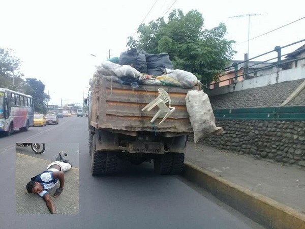 Hombre cayó de una volqueta recolectora de basura en Quevedo