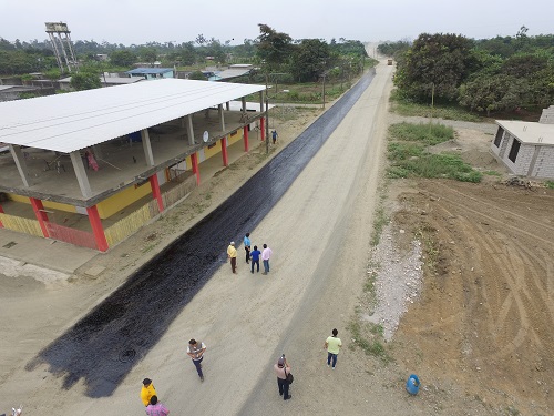 Se realizó imprimación en vía  San Pablo