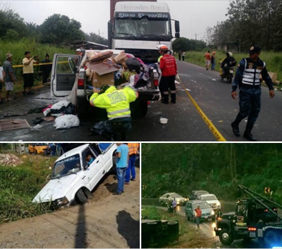 En feriado:  Ocho muertos y 10 heridos en Los Ríos por accidente de tránsito