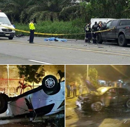 Tres fallecidos por accidente de tránsito esta madrugada en Esmeraldas