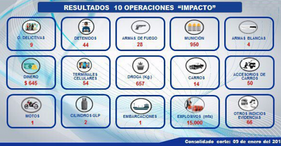 Nueve organizaciones delictivas fueron desarticuladas