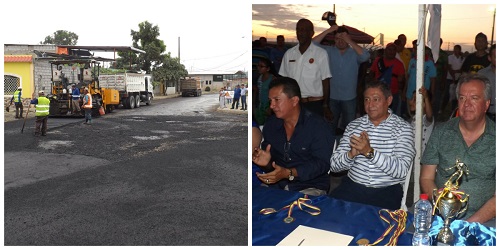Asfaltado de calles fue inaugurado en la parroquia San Cristóbal