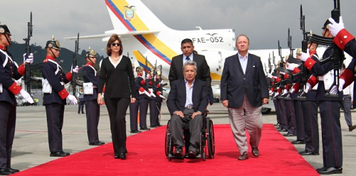 Presidente Lenín Moreno arribó a Pereira con la intención de reafirmar la buena relación binacional