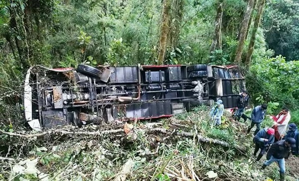 Listado de heridos volcamiento y caída de bus en “El Calvario”