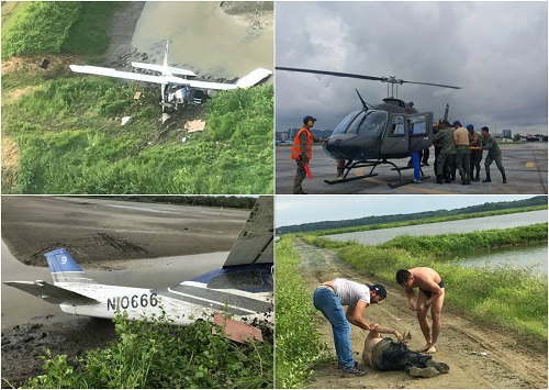 Avioneta cayó en Isla Matorrillos de Guayaquil