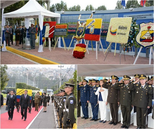 “Héroes policías” de Ecuador fueron homenajeados al conmemorarse 80 años de profesionalización.