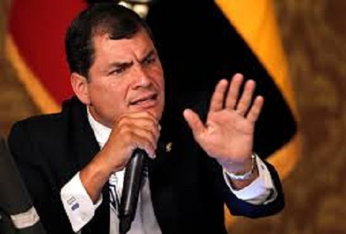 El expresidente Rafael Correa rindió versión por videoconferencia en el caso Singue desde Bélgica.