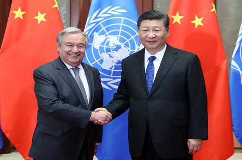 El presidente chino y el secretario general de la ONU se reúnen en Pekín