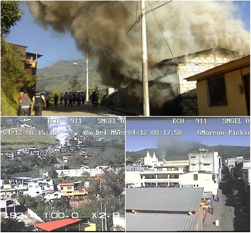 Incendio estructural en San Miguel fue atendido por coordinación de ECU 911