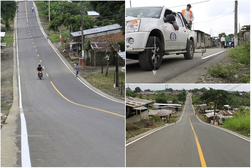 Prefectura señaliza calles que asfaltó en parroquias de Quevedo