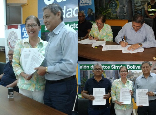 Quevedo: Firman convenio entre GAD Municipal y el ITSSO