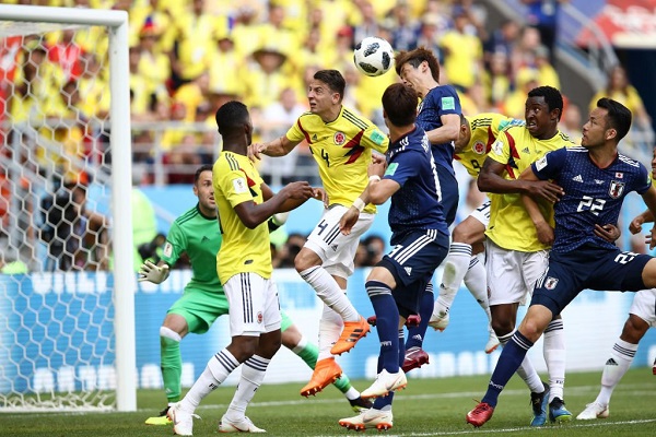 Colombia, con diez desde el inicio, cae 2-1 ante Japón en su debut en el Mundial