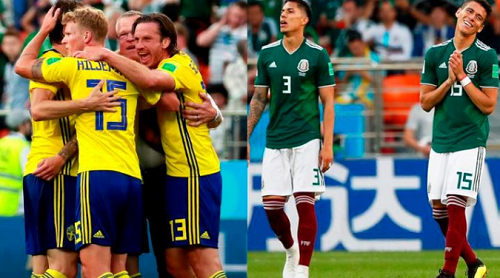 Suecia venció a México 3-0 y ambos clasifica a octavos del Mundial.