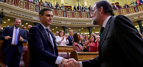 Parlamento cesa a Rajoy y elige a Pedro Sánchez como nuevo presidente