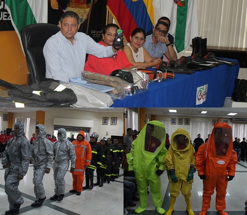 Más uniformes y equipos llegan al Cuerpo de Bomberos Municipal de Quevedo