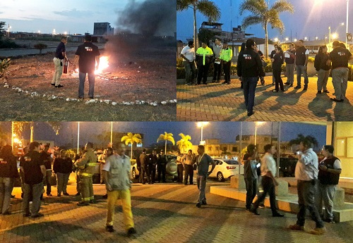 ECU 911 Babahoyo realizó un simulacro por incendio