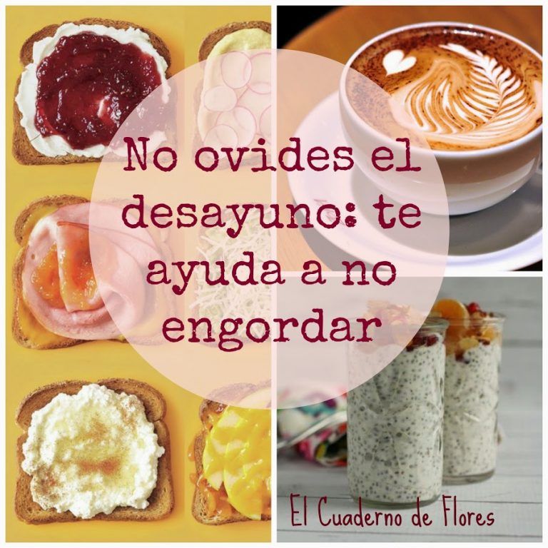 El desayuno te ayuda a no engordar. ¡No te lo saltes!