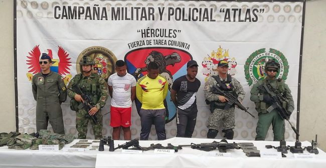 Caen tres hombres de «Guacho», en Tumaco, Colombia
