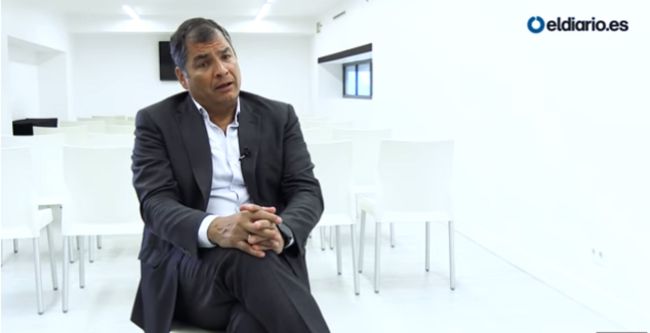 Ex Presidente Correa: “Ecuador sufre una dictadura, pero como es a favor de los poderosos, se guarda un silencio cómplice”