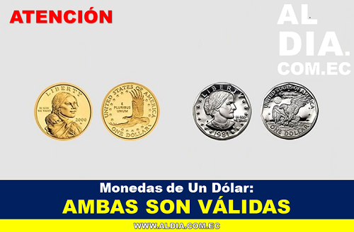 Moneda de dólar color plateado es válida