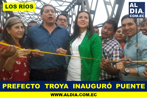 Prefecto Troya inauguró el puente sobre el Río Caracol