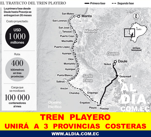 Tren Playero unirá a 3 provincias costeras