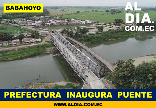 Babahoyo: Prefectura inaugura puente de parroquia Caracol