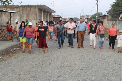 Alcalde de Quevedo inspecciona avance de obras en El Desquite 4 de la parroquia Viva Alfaro