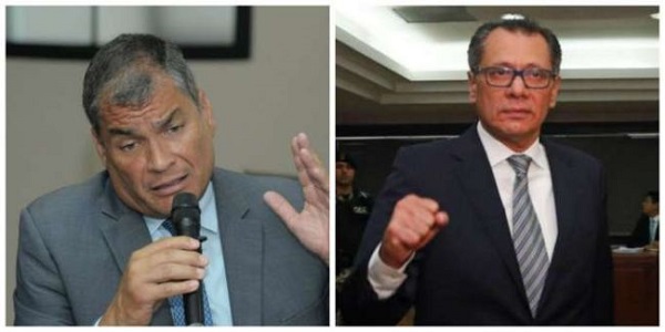 Rafael Correa responsabiliza a Paúl Granda y Ernesto Pazmiño “si algo le pasa a Jorge Glas”