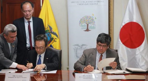 Ecuador y Japón eliminan doble tributación y visado diplomático