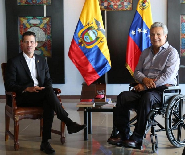 Presidente Moreno y Juan Guaidó se reúnen para tratar crisis venezolana