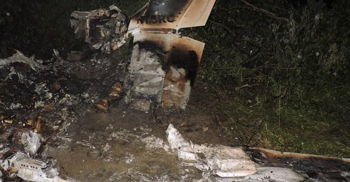 Manabí: Avioneta se incinera en comuna Río Bravo