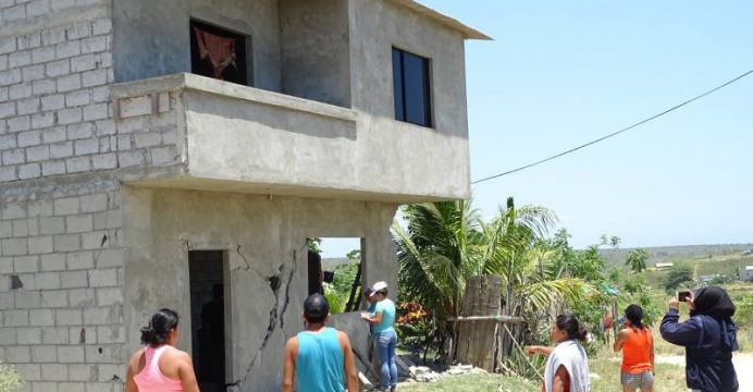 32 viviendas afectadas tras sismos registrados el fin de semana en Santa Elena