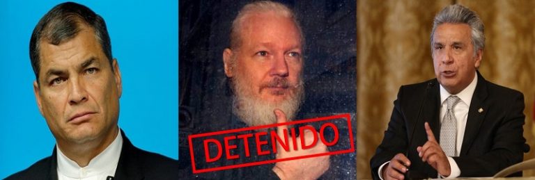 Correa rechazó la acción de Moreno al retirar el asilo político de Assange: “la extradición pondrá en riesgo su vida”
