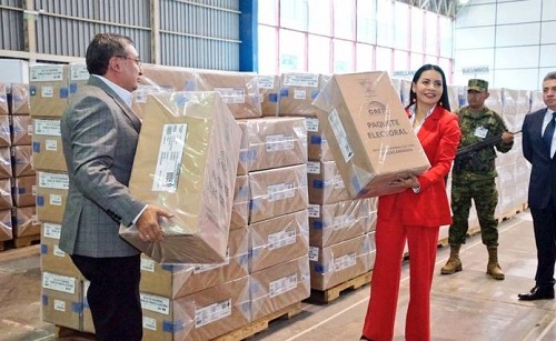 Inició distribución de materiales para las elecciones del 14 de abril