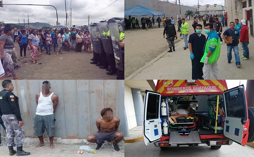 Seis muertos y 14 heridos dentro de la Penitenciaría de Litoral de Guayaquil