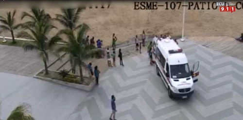 Debido a la rápida intervención del Ecu 911 se evitò un ahogamiento en el balneario de Las Palmas-Esmeraldas