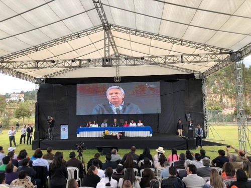 Reclamos a Lenin Moreno durante aniversario del Seguro Social Campesino