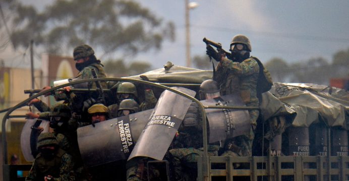 Fuerzas Armadas perdieron $ 9 millones en protestas, dijo presidente Moreno