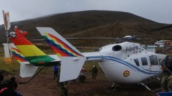 Helicóptero que trasladaba a Evo Morales sufrió un accidente