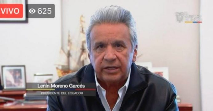 Presidente Moreno anuncia $ 100 millones para préstamos quirografarios