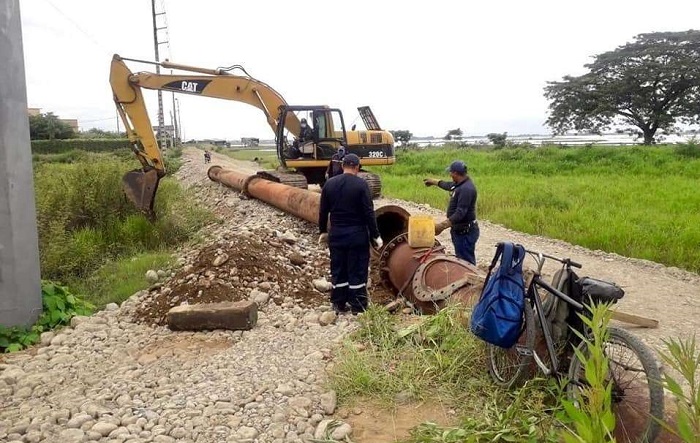 Se retoman los trabajos en el sector By Pass de Babahoyo