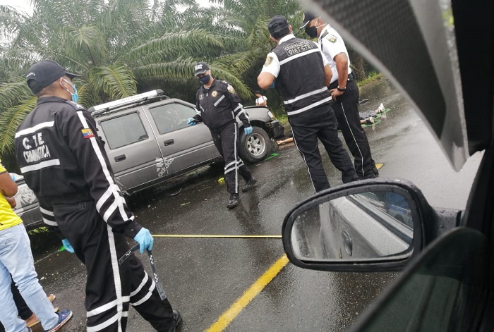 Dos fallecidos en accidente vía San Carlos-Ventanas