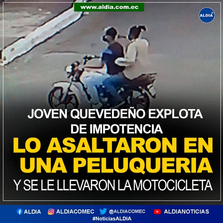 Joven quevedeño explota de impotencia tras ser asaltado en una peluquería y sustraérsele su motocicleta