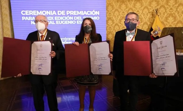 Ecuador realiza ceremonia de premiación de la XXIX edición del Premio Nacional Eugenio Espejo
