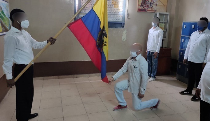 7 PPL del Centro de Rehabilitación Social de Quevedo juraron la bandera