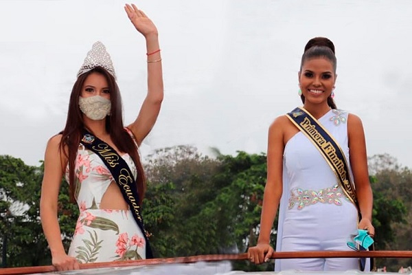 Leyla Espinoza Miss Ecuador 2020 y Saskya Sacasa Primera finalista engalanaron las calles de Quevedo