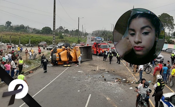 Fallece Sara Quilumba joven victima de un accidente en la vía Quevedo-El Empalme