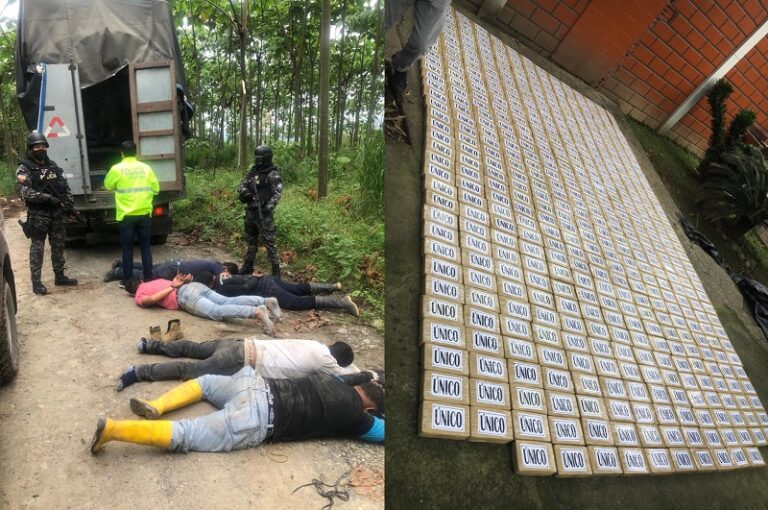 La Policía intercepta 500 paquetes de cocaína en un recinto del cantón Valencia