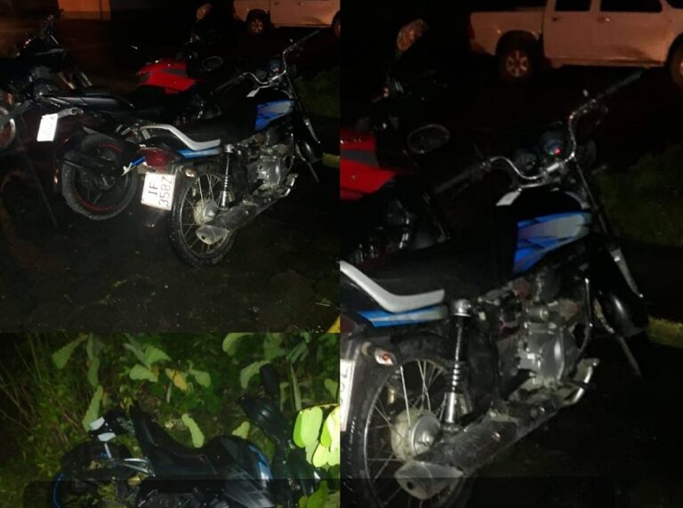 La Policía encontró tres motocicletas robadas en un solar baldío de San Camilo